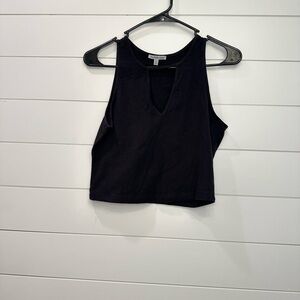 Charlotte Russe Black Sleeveless Crop Top